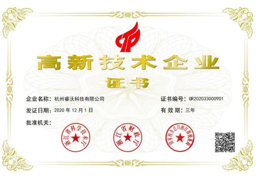 国家高新技术企业证书