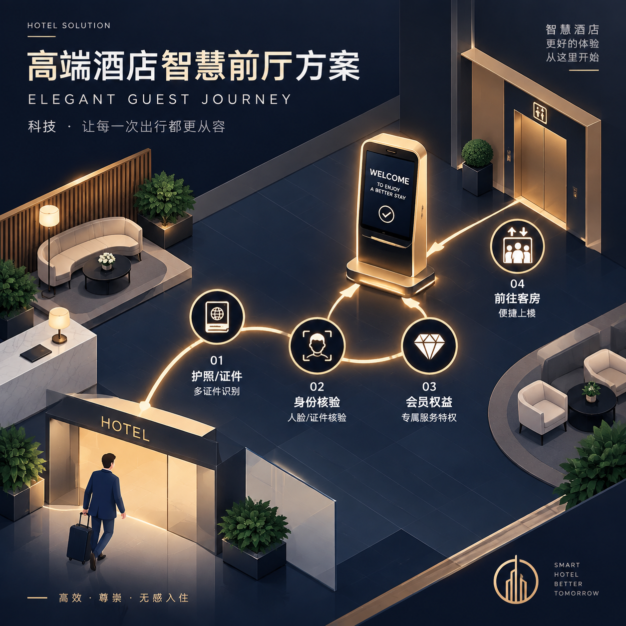 大型高端酒店智慧前厅方案
